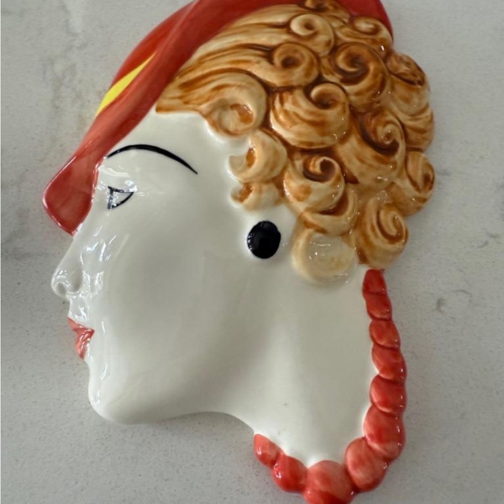 Moorland Chelsea Works Burslem Staffordshire Art Deco Style Lady Wall Mask